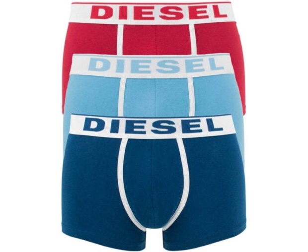 Diesel UK Fresh & Bright Boxer Trunks Men's Underwear 3 Pack Shorts Cotton E7B-2981