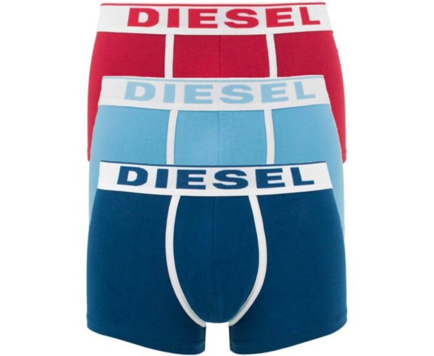 Diesel UK Fresh & Bright Boxer Trunks Men's Underwear 3 Pack Shorts Cotton E7B-2981