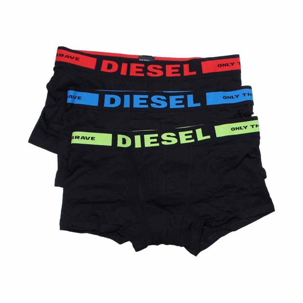 Diesel UK Seasonal Men's Boxer Stretch Cotton 3 Pack Underwear Trunks E8A-2991