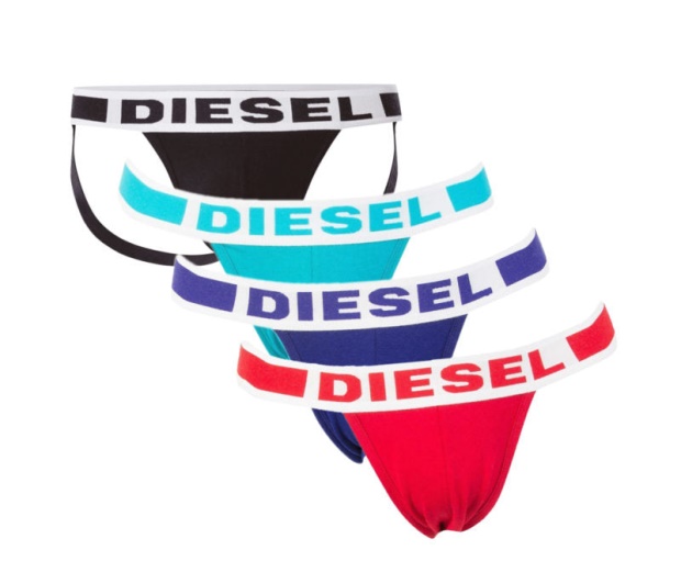 Blue/Navy/Red Fresh & Bright Umbr-Jocky Men's Jockstrap Xs - Xxl Modal Comfy Fit Thong Diesel UK