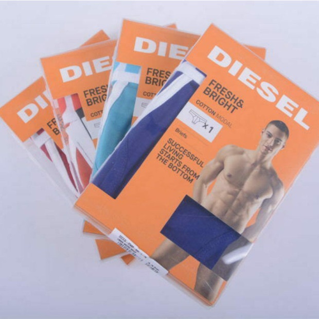 Dark Blue/Orange/Red/Black Diesel UK Fresh And Bright Men's Comfy Briefs Cotton Modal 1X Pack Underwear Trunks