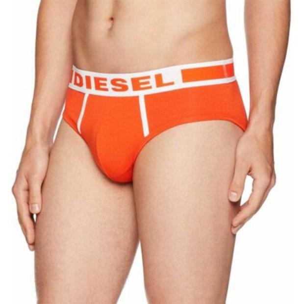 Dark Blue/Orange/Red/Black Diesel UK Fresh And Bright Men's Comfy Briefs Cotton Modal 1X Pack Underwear Trunks