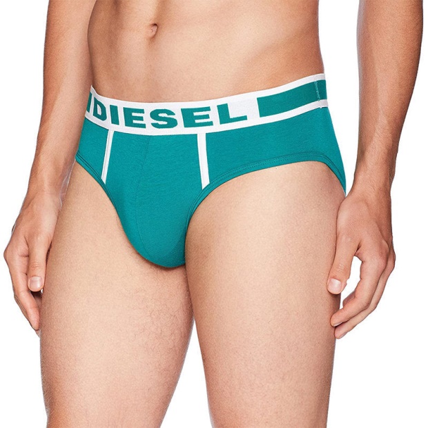 Dark Blue/Orange/Red/Black Diesel UK Fresh And Bright Men's Comfy Briefs Cotton Modal 1X Pack Underwear Trunks