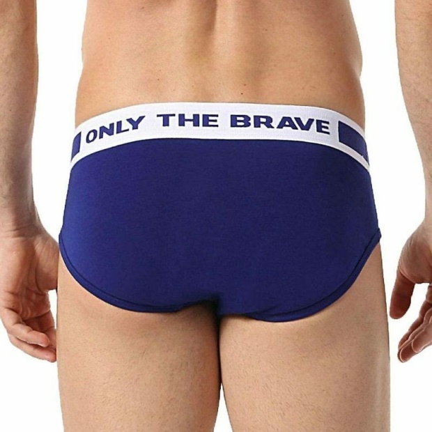 Dark Blue/Orange/Red/Black Diesel UK Fresh And Bright Men's Comfy Briefs Cotton Modal 1X Pack Underwear Trunks