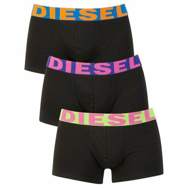Diesel UK Men's Trunks Boxer Shorts Underwear Pack Of 3 High Quality Men's Trunk Multicolor Blue/Red/Black