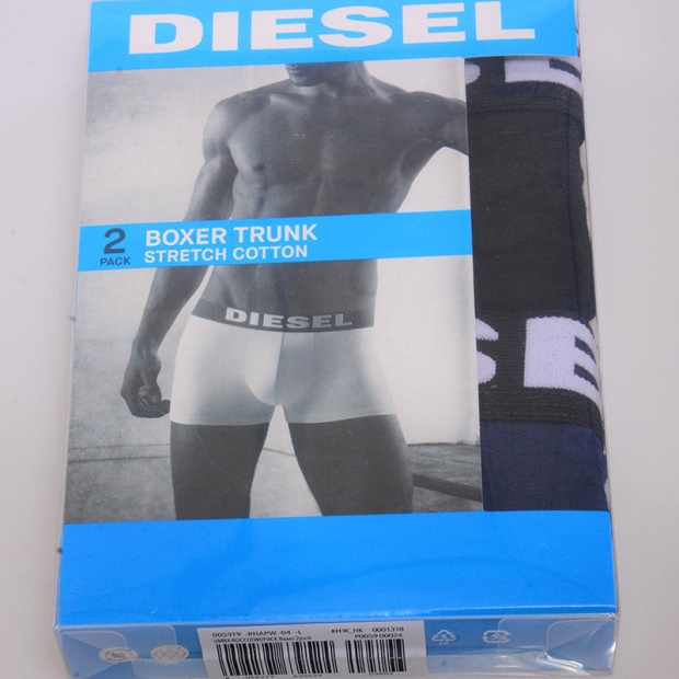 Diesel UK Umbx Rocco 04 Men's Short Boxer Trunk 2X Pack Stretch Cotton Underwear