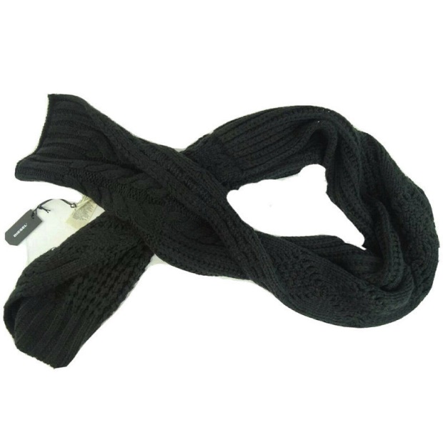 K Andro Men's Scarf Winter Shawl Wrap Casual Women's Scarves Muffler Diesel UK Black/Maroon