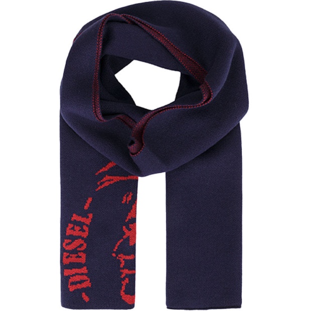 Diesel UK K-Duboo Men's Scarf Winter Shawl Wrap Casual Gents Scarves Muffler Navy