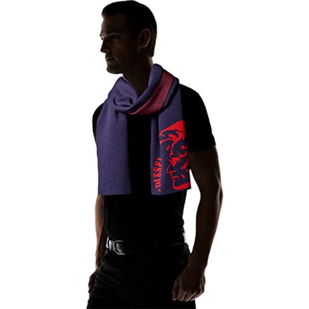 Diesel UK K-Duboo Men's Scarf Winter Shawl Wrap Casual Gents Scarves Muffler Navy