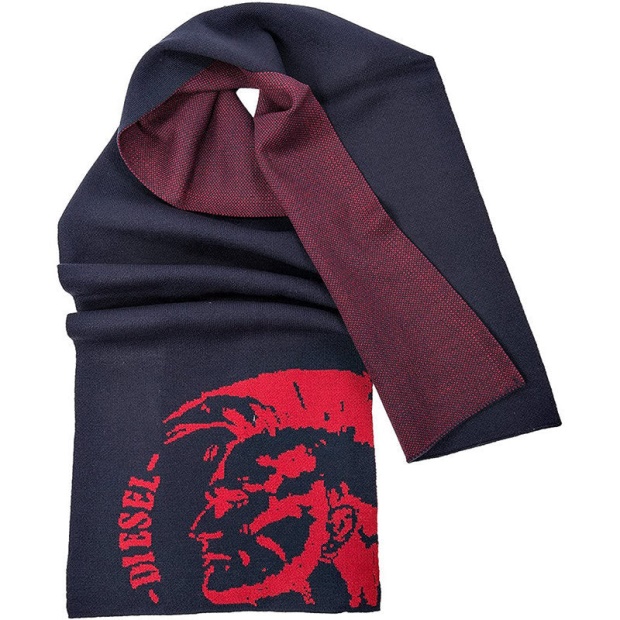 Diesel UK K-Duboo Men's Scarf Winter Shawl Wrap Casual Gents Scarves Muffler Navy