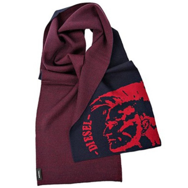 Diesel UK K-Duboo Men's Scarf Winter Shawl Wrap Casual Gents Scarves Muffler Navy