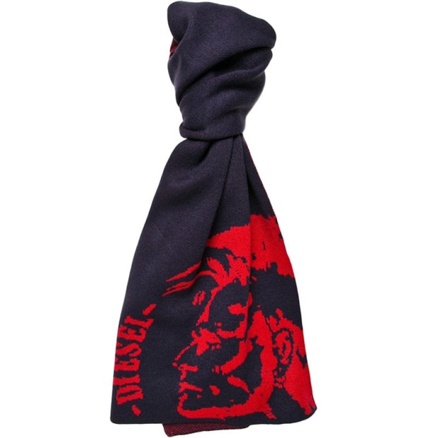 Diesel UK K-Duboo Men's Scarf Winter Shawl Wrap Casual Gents Scarves Muffler Navy