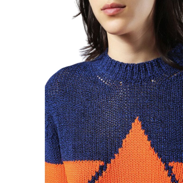 Diesel UK M Rhombus 0Namm 8Cr Women's Sweatshirt Slim Crew Neck Pullover Wool Jumper