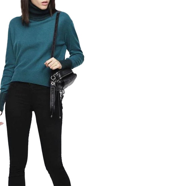 Diesel UK M Hacny Women's Sweatshirt Turtle Neck Cardigan Pullover Jumper