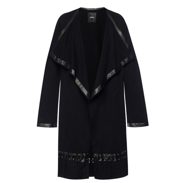 Diesel UK G Glam 900 Women's Trench Coat Virgin Wool Jacket Single Breasted Overcoat