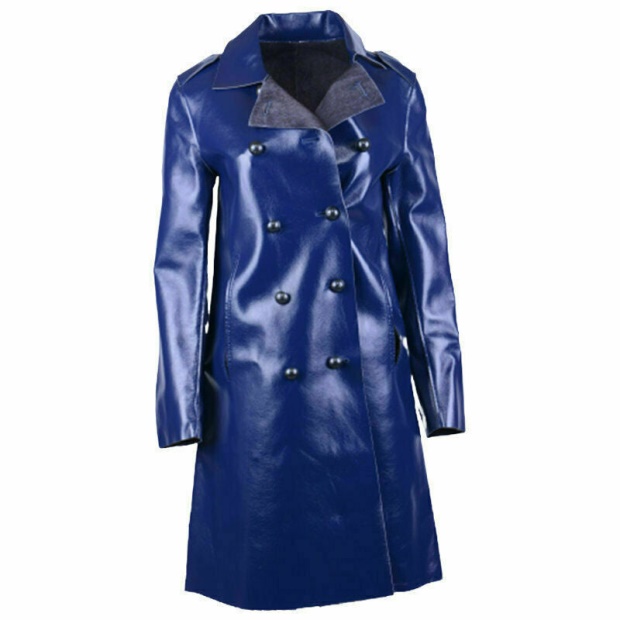 Diesel UK L Lilac Women's Jacket Double Breasted Coat Winter Reversible Overcoat