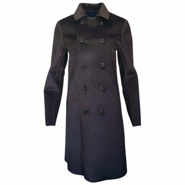 Diesel UK L Lilac Women's Jacket Double Breasted Coat Winter Reversible Overcoat