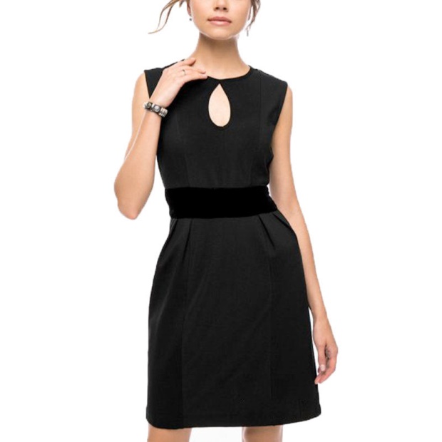 D Kelsey Women's Dress Round Neck Sleeveless Short Top Party Velvet Black Diesel UK