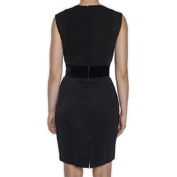 D Kelsey Women's Dress Round Neck Sleeveless Short Top Party Velvet Black Diesel UK