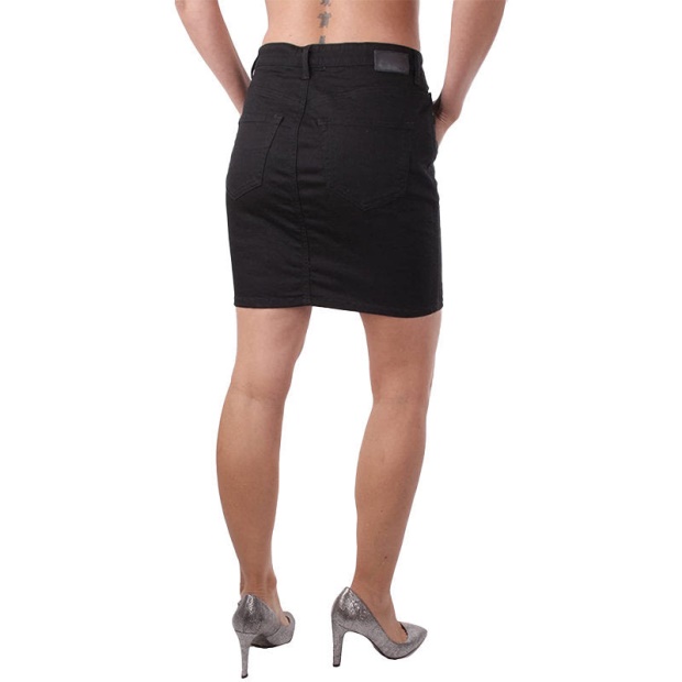 R Modung Rhlpa Women's Denim Jeans Skirt Black Bodycon Tube Pencil Shorts Diesel UK