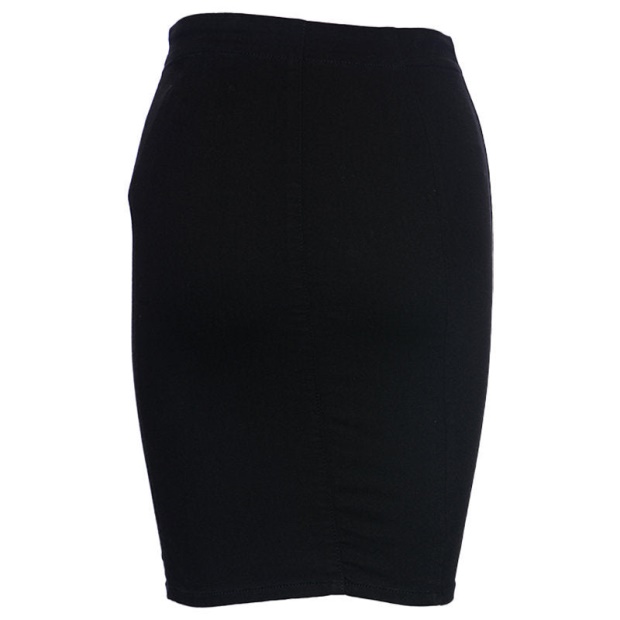 Women's Skirt High-Waist Plain Bodycon Tube Pencil Short Zipped Mini Skirt Diesel UK