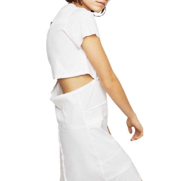 D Milia Women's Dress Round Neck Patchwork Dress Regular Fit Casual Tops Diesel UK