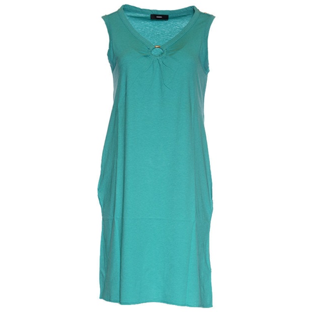Diesel UK D Isbel Women's Dress Plain Sleeveless Green Summer Casual And Party Wears
