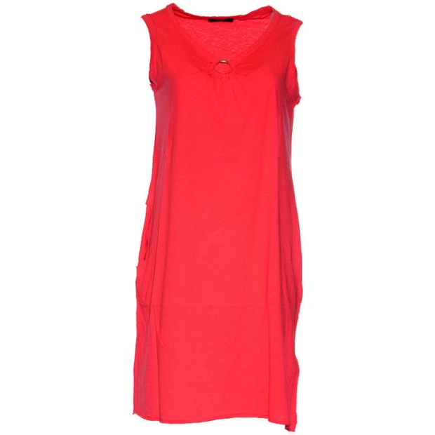 D Isbel Women's Dress Plain Sleeveless Summer Casual Party Wear Red Tops Diesel UK