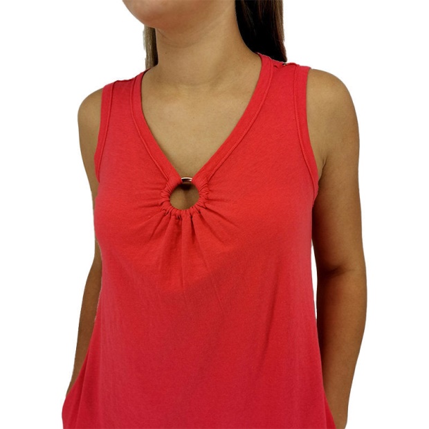 D Isbel Women's Dress Plain Sleeveless Summer Casual Party Wear Red Tops Diesel UK