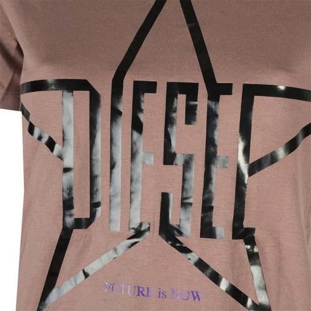 Diesel UK T Sily Za Women's T Shirt Crew Neck Short Sleeve Top Casual Summer Tee New