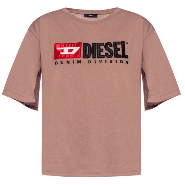 T Jacky D Women's T Shirt Crew Neck Short Sleeve Top Casual Summer Tee Diesel UK Blue/Off White/Pink