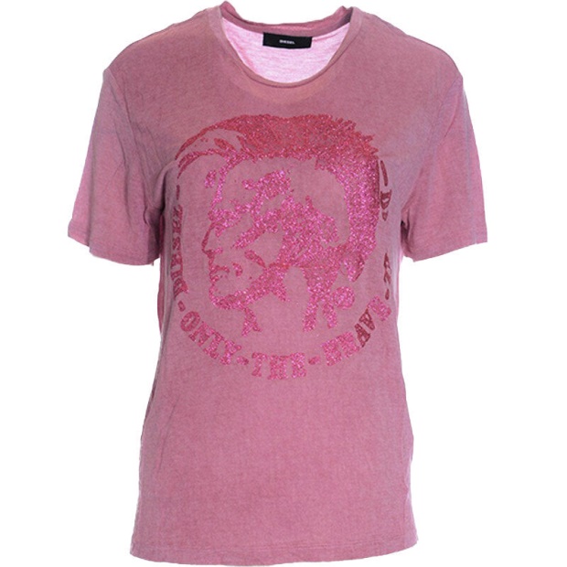 White/Black Diesel UK T Mori Women's T Shirt Crew Neck Short Sleeve Casual Summer Cotton Top New