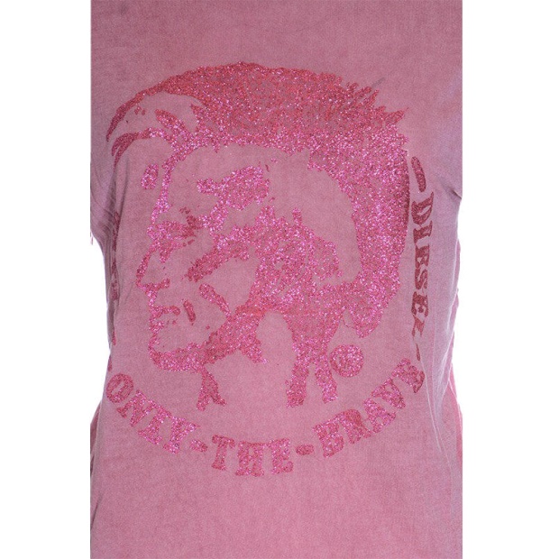 White/Black Diesel UK T Mori Women's T Shirt Crew Neck Short Sleeve Casual Summer Cotton Top New