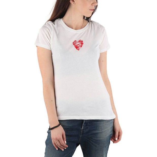 T Sily C Women's T Shirt Crew Neck Short Sleeve Top Casual Summer Tee New Diesel UK White