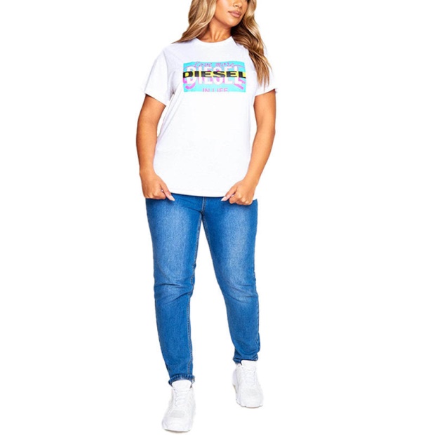 Diesel UK T Liga Women's T Shirt Crew Neck Short Sleeve Top Casual Summer Tee New