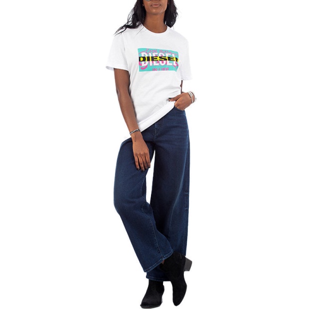 Diesel UK T Liga Women's T Shirt Crew Neck Short Sleeve Top Casual Summer Tee New