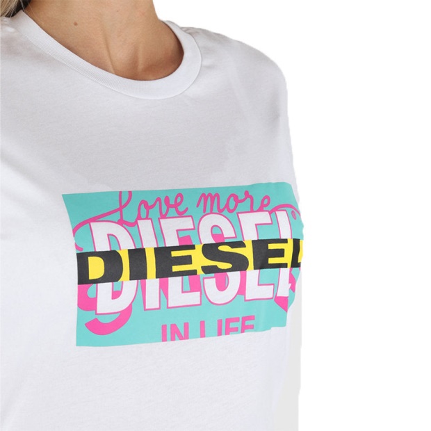 Diesel UK T Liga Women's T Shirt Crew Neck Short Sleeve Top Casual Summer Tee New