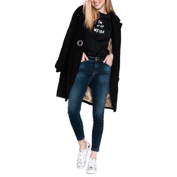 T Flavia B Women's T-Shirt Crew Neck Short Sleeve Casual Summer Black Tops Diesel UK