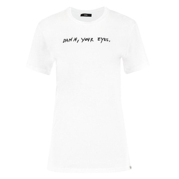 T Flavia A Women's T-Shirt Crew Neck Short Sleeve Casual Summer Tops Diesel UK