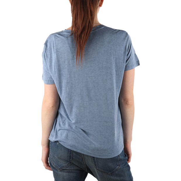 Diesel UK T Moriplaque Women's T-Shirt Crew Neck Short Sleeve Casual Summer Blue Tee