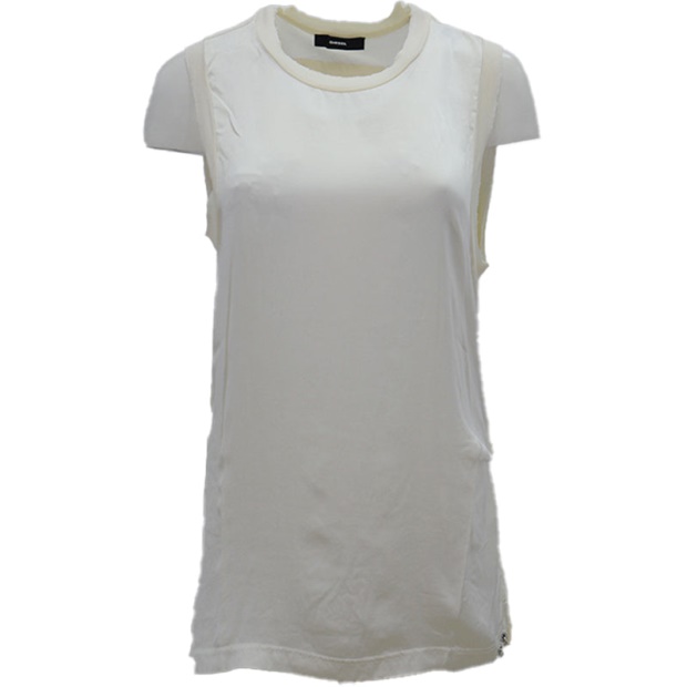 Diesel UK T Heika Women's Dress T-Shirt Vest Round Neck Sleeveless Casual Tank Top
