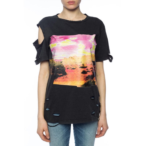 T Cynth Women's T Shirt Crew Neck Short Sleeves Regular Fit Casual Tops Diesel UK