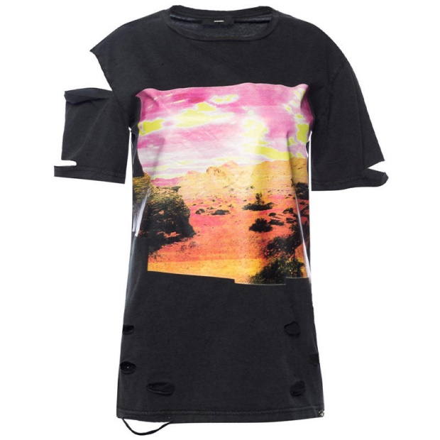 T Cynth Women's T Shirt Crew Neck Short Sleeves Regular Fit Casual Tops Diesel UK