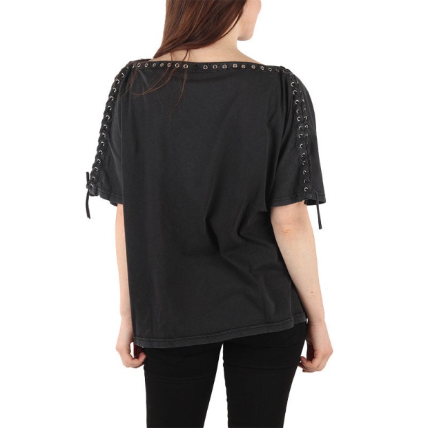 Diesel UK T Leox A Women's T Shirt Large Neck Short Sleeves Relax Fit Casual Tops