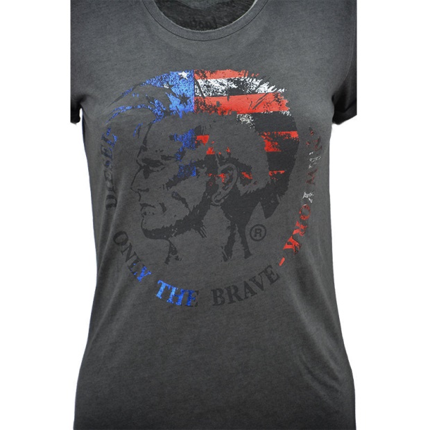 T Newyork Women's T Shirt Crew Neck Short Sleeves Regular Fit Casual Tops Diesel UK