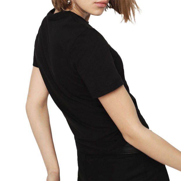 Diesel UK T Sily C1 Women's T Shirt Crew Neck Short Sleeves Slim Fit Casual Tops