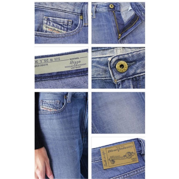 Rizzo 0847R Women's Denim Jeans Regular Slim Fit Low Waist Casual Trouser Diesel UK