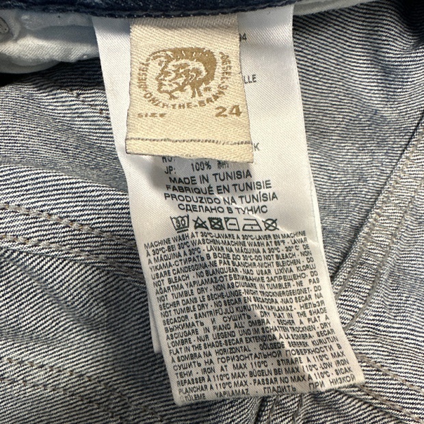 Diesel UK Widee 085Ag Women's Jeans Straight Ladies Distress Faded Denim Pants Blue