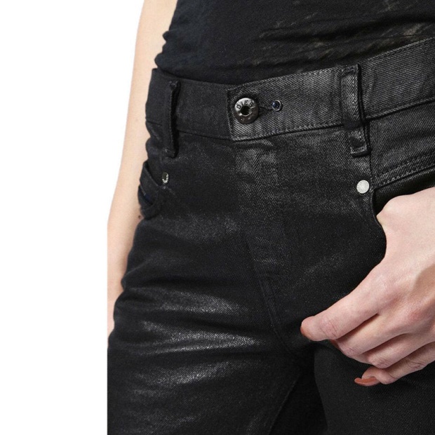 Belthy 0856E Women's Jeans Denim Regular Slim Black Pants Limited Edition Diesel UK