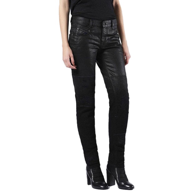 Belthy 0856E Women's Jeans Denim Regular Slim Black Pants Limited Edition Diesel UK